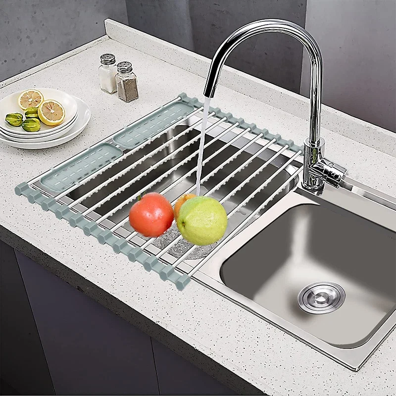 Kitchen Gadgets Rack - Składany ociekacz do naczynie ze stali